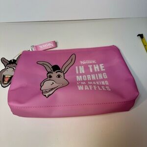 NWT. Dreamworks Donkey from Shrek Cosmetic Makeup Travel Bag Primark.
